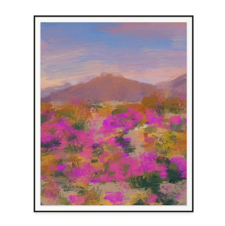 Flores en el desierto Art Print