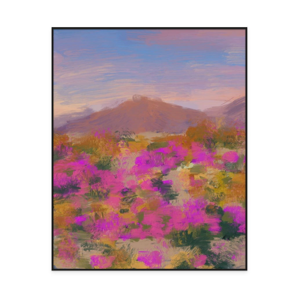 Flores en el desierto Art Print