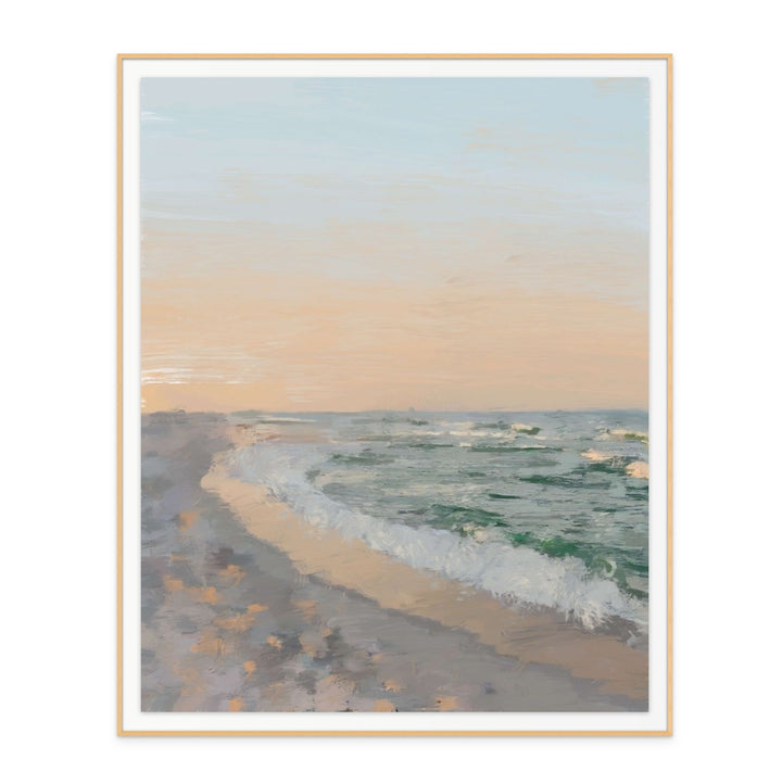 Amanecer en la playa Art Print