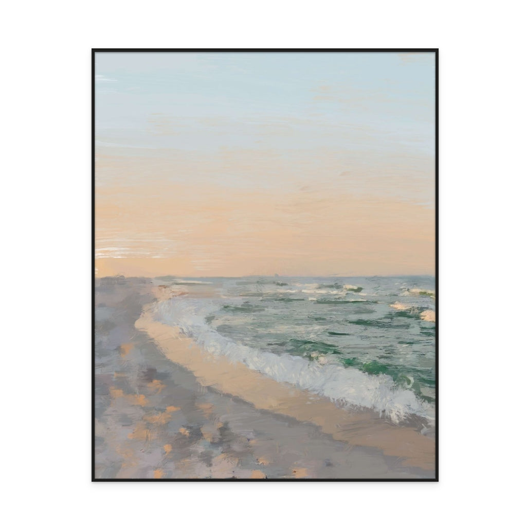 Amanecer en la playa Art Print