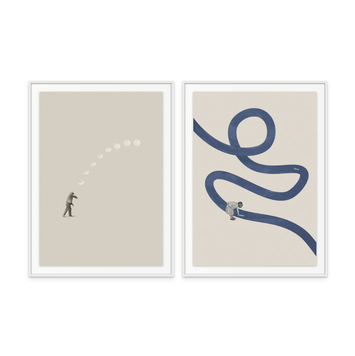 Set "River cleanse" + "Lucky shot" Art Prints