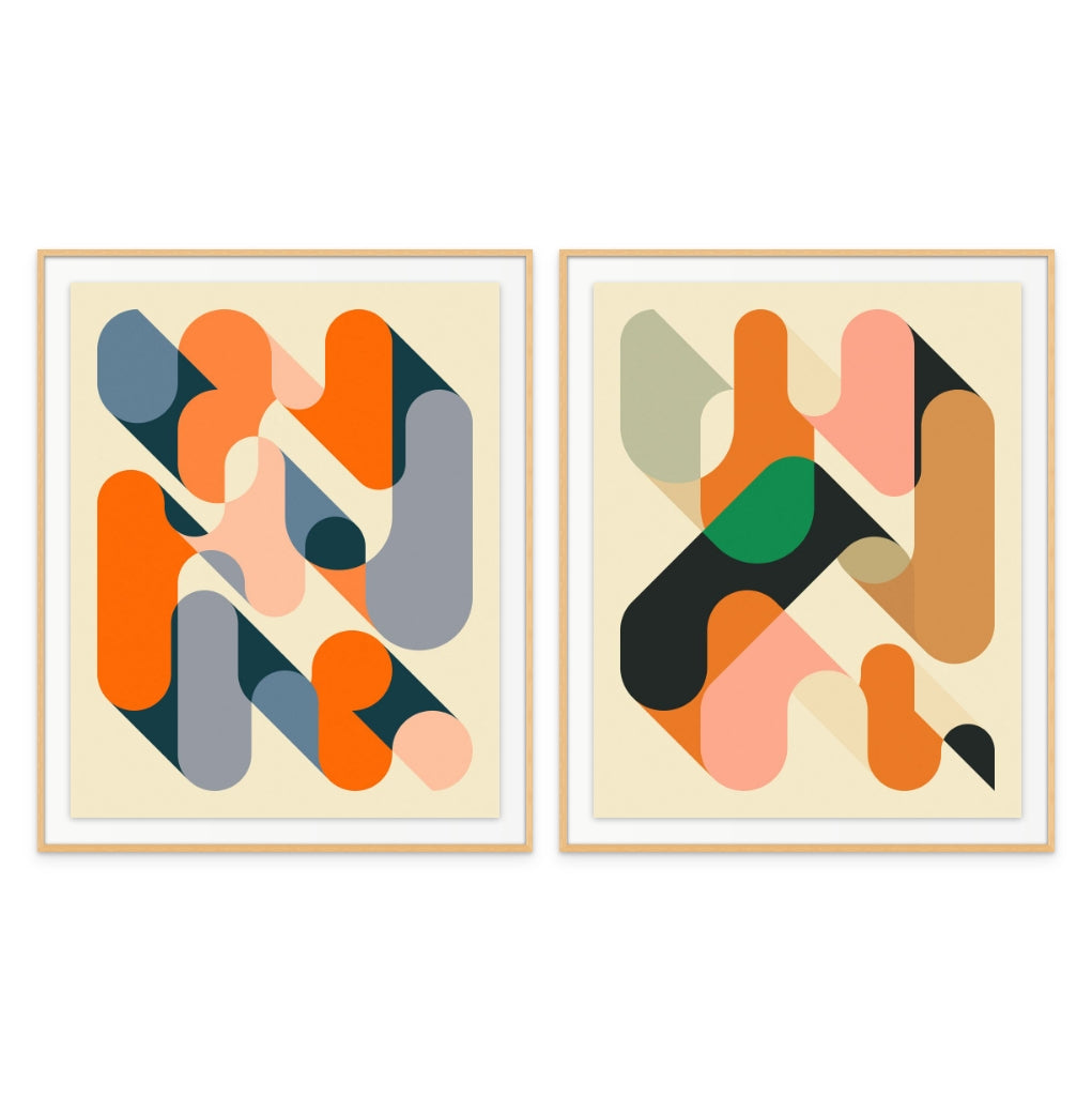 Set "Geometrics 1" + "Geometrics 2" Art Prints