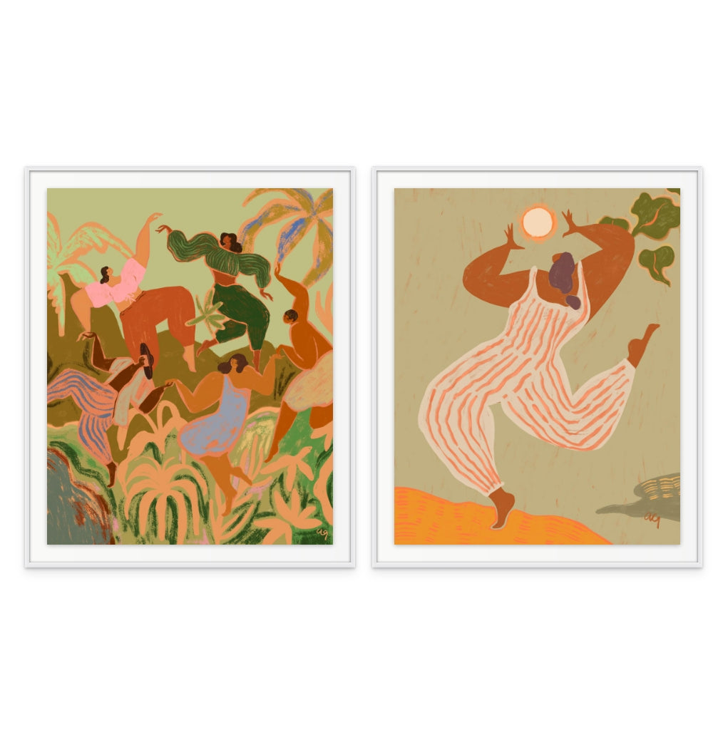 Set "Spring Frolic" + "Reach For The Sun" Art Prints