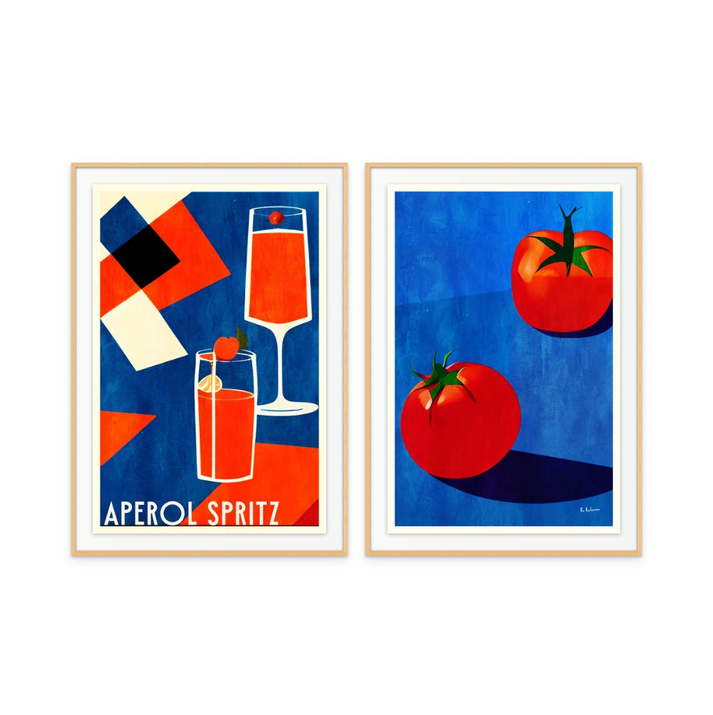 Set "Aperol Spritz" + "Deux Tomates" Art Prints