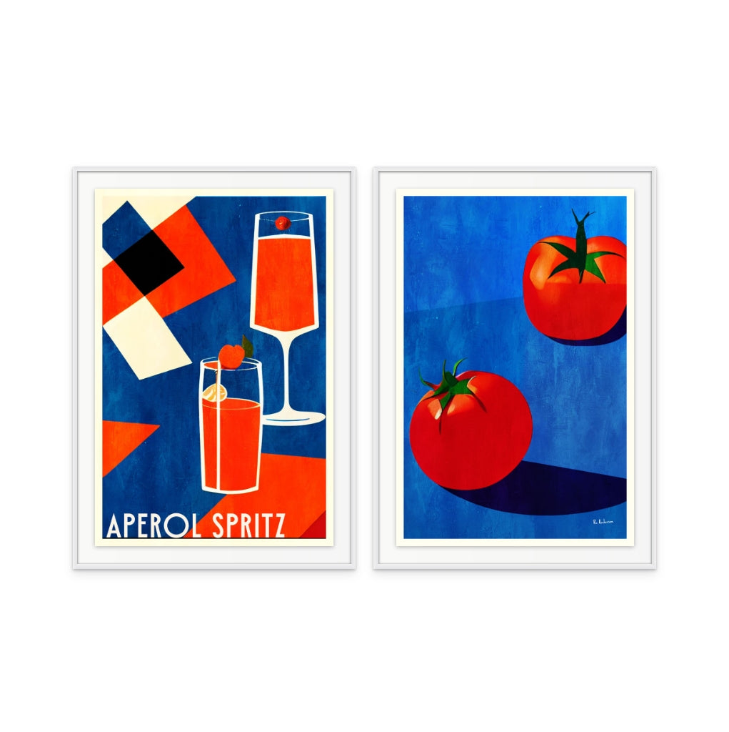 Set "Aperol Spritz" + "Deux Tomates" Art Prints