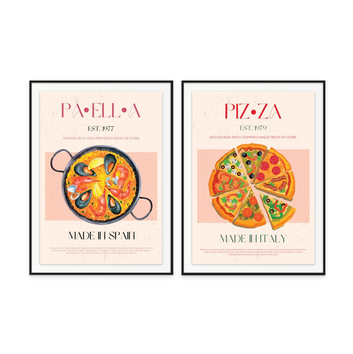 Set "Paealla" + "Pizza" Art Prints