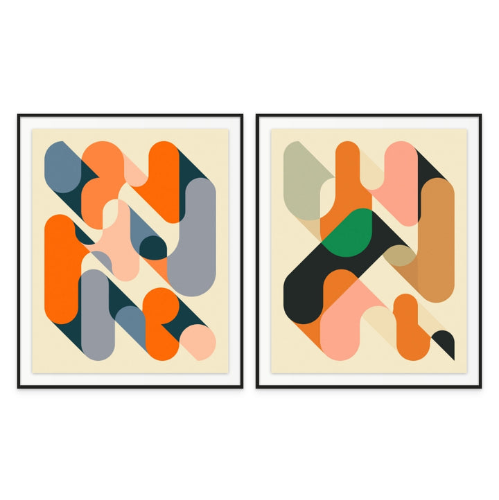 Set "Geometrics 1" + "Geometrics 2" Art Prints