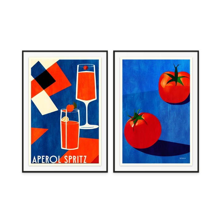 Set "Aperol Spritz" + "Deux Tomates" Art Prints