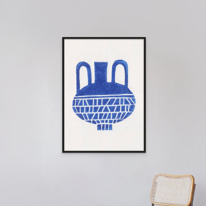 Linocut Vase #6 Art Print