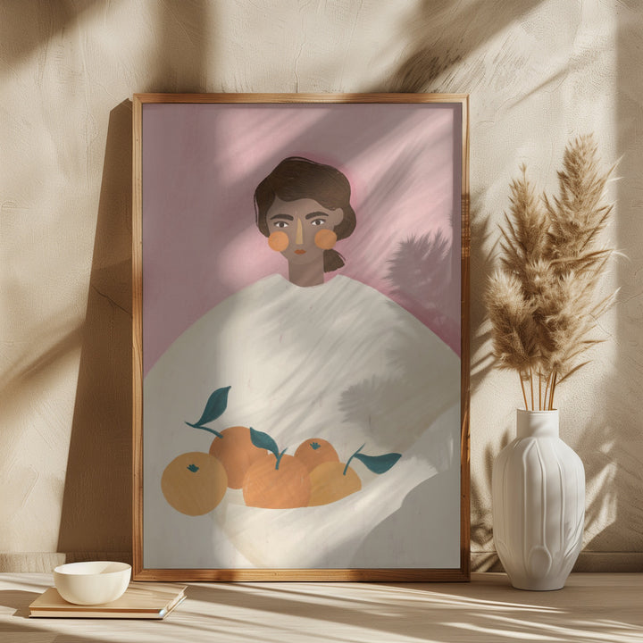 The Woman With the Oranges Art Print