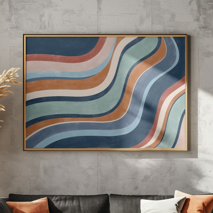 Colorful wave Art Print