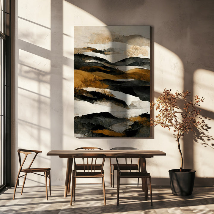 Ochre And Beige Mountains Art Print