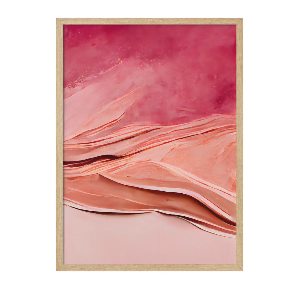 Abstract Thick Pink Color Art Print