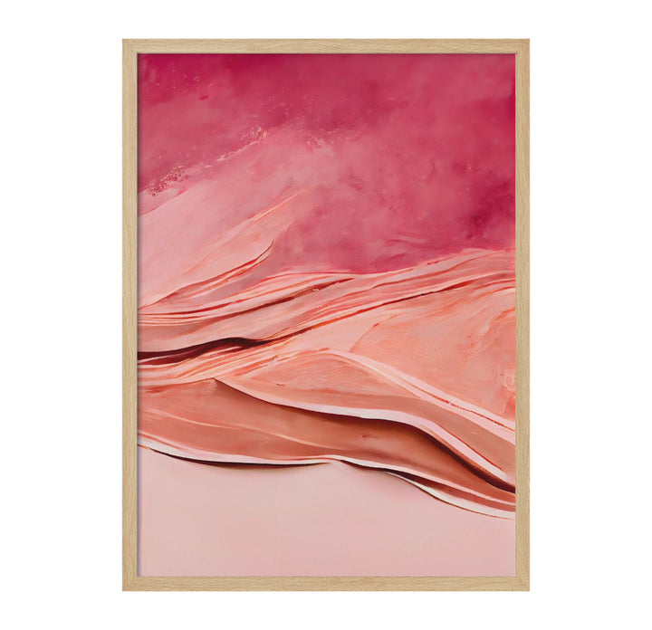 Abstract Thick Pink Color Art Print