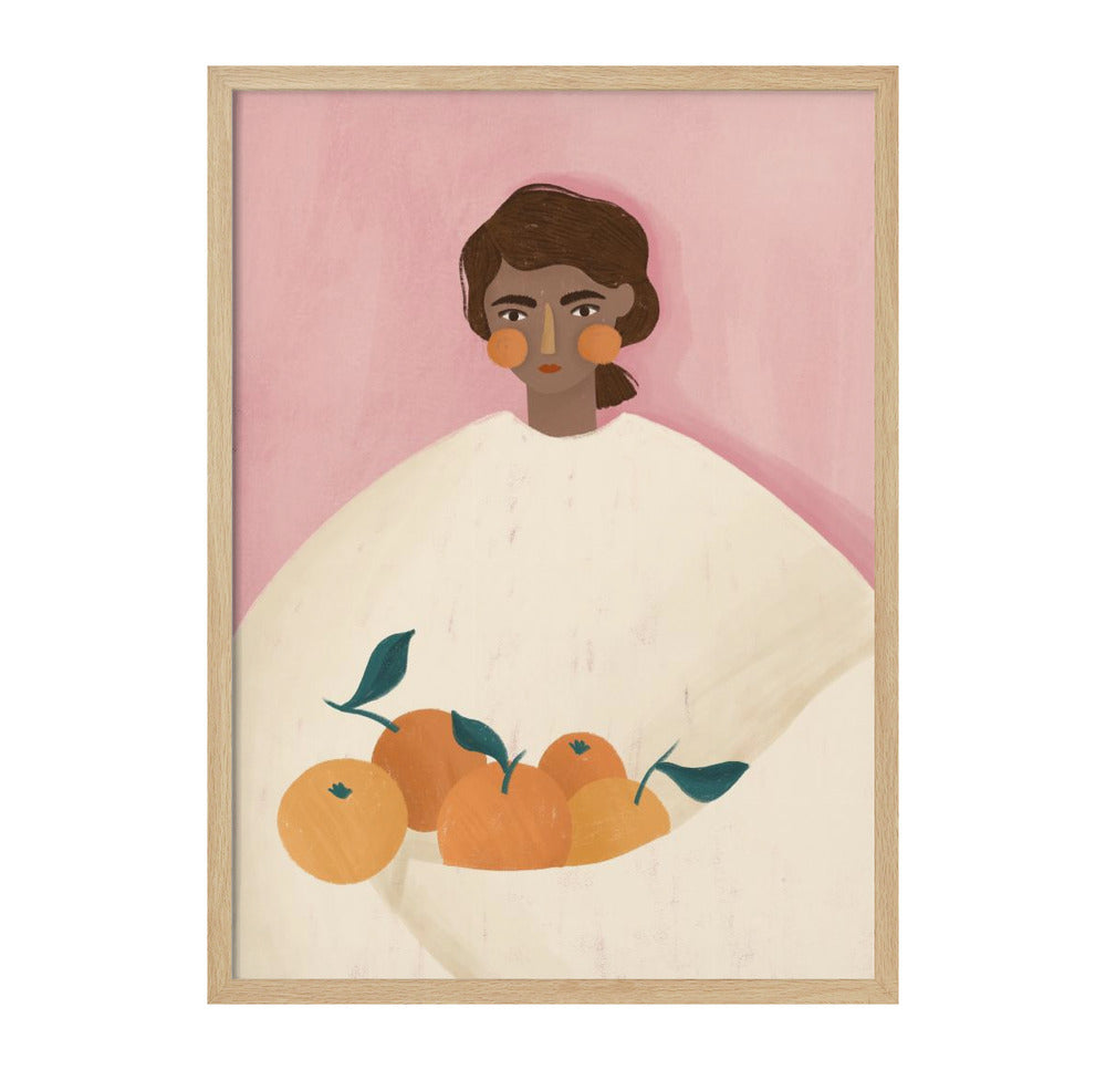 The Woman With the Oranges Art Print