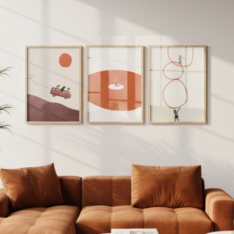 Set de cuadros "Surreal Playground"