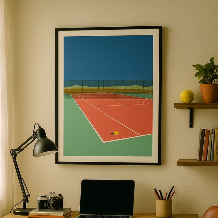 Cuadro "Tennis Court In the Desert"