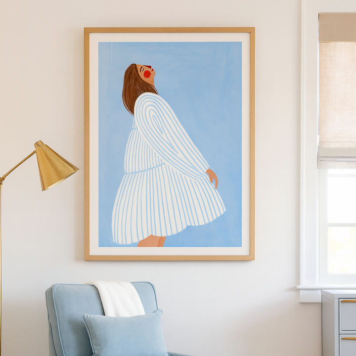 Cuadro "The Woman With the Blue Stripes"