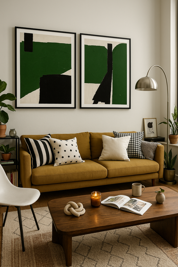 Cuadro "Green Black Oil Abstract No 2"