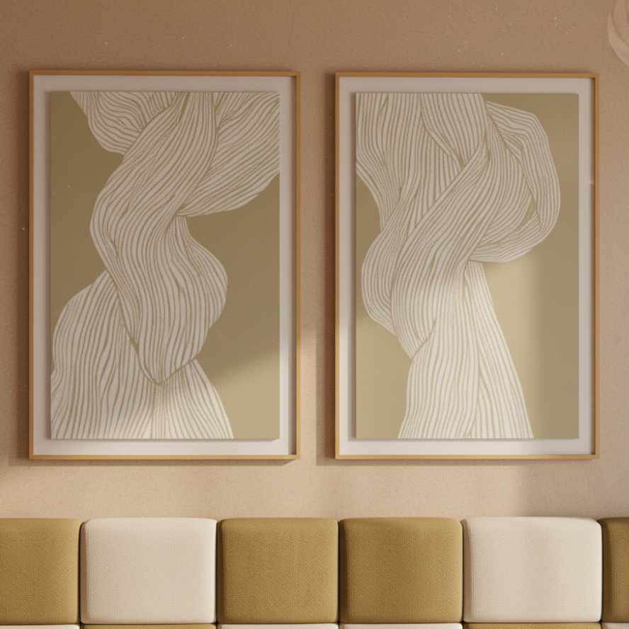 Set de cuadros "Fibers"