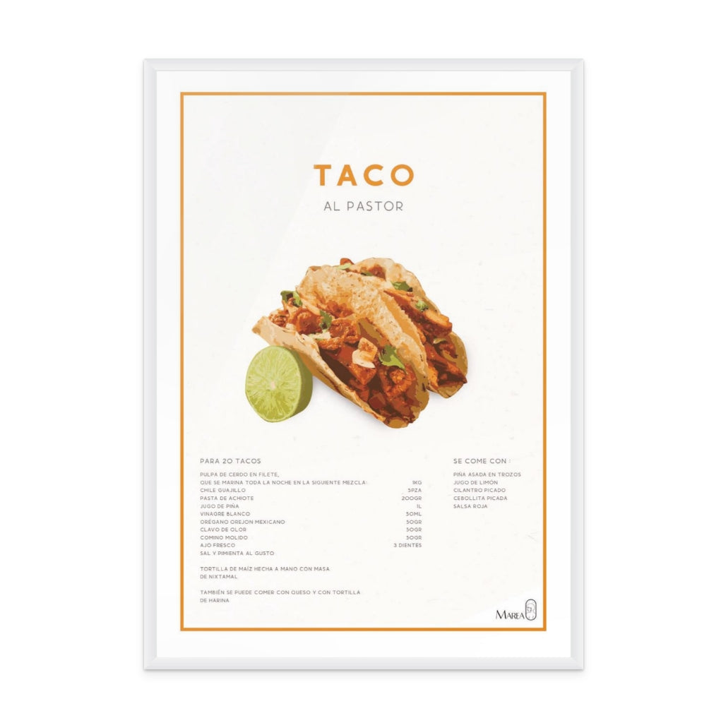 Taco al pastor Art Print