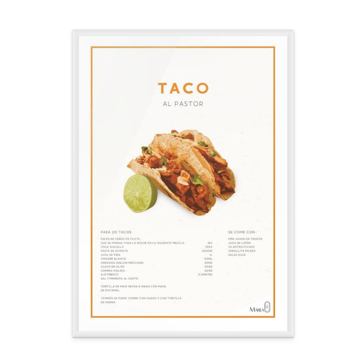 Taco al pastor Art Print