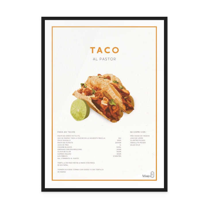 Taco al pastor Art Print