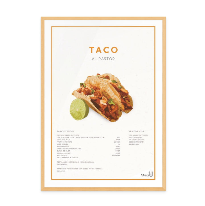 Taco al pastor Art Print