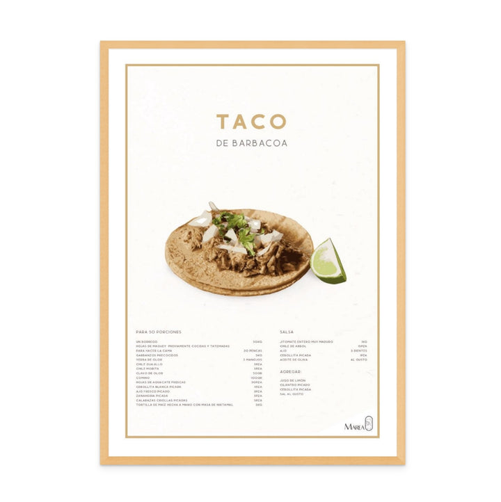 Taco de barbacoa Art Print