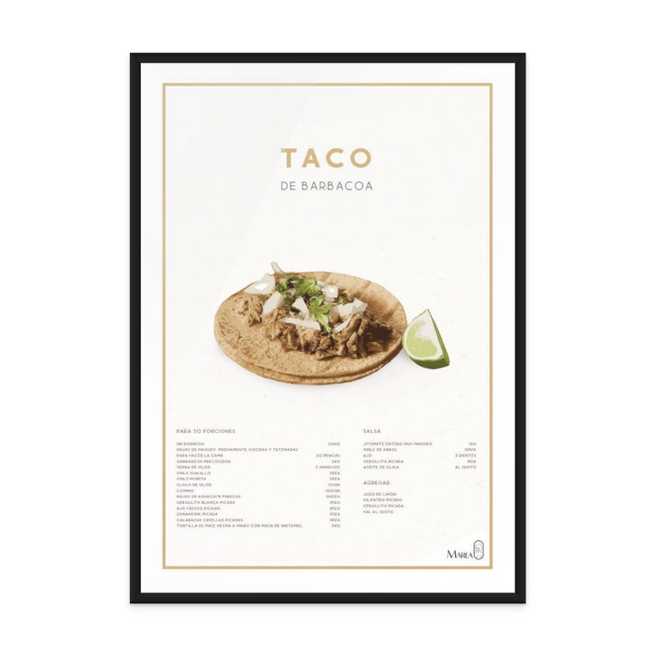 Taco de barbacoa Art Print