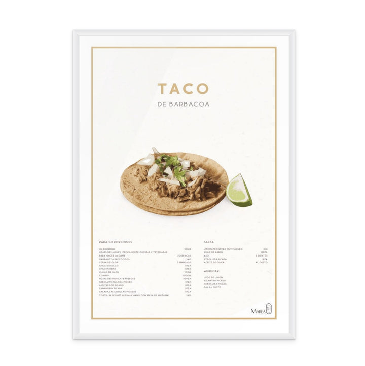 Taco de barbacoa Art Print