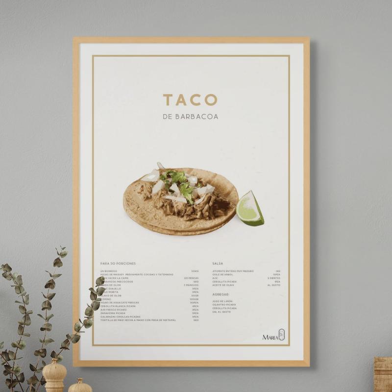 Taco de barbacoa Art Print