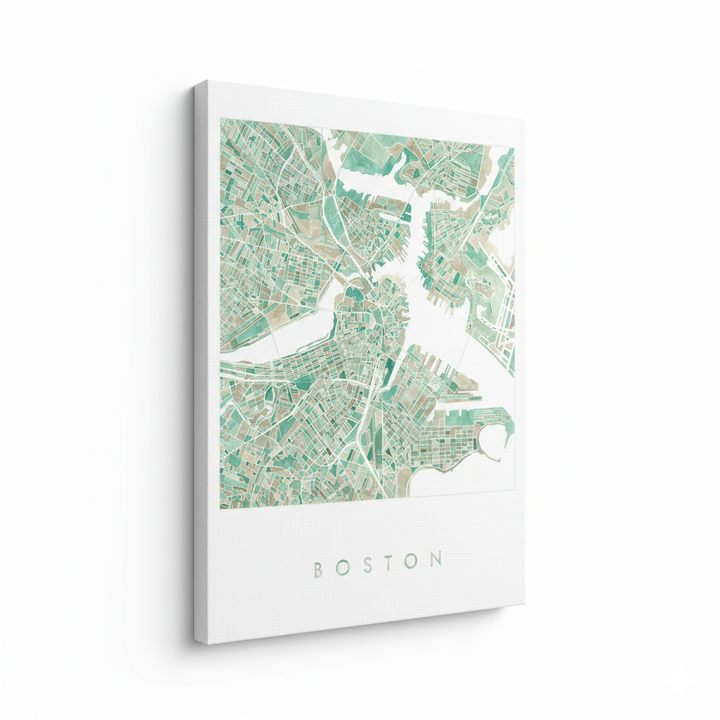Cuadro "Boston Green Watercolor"