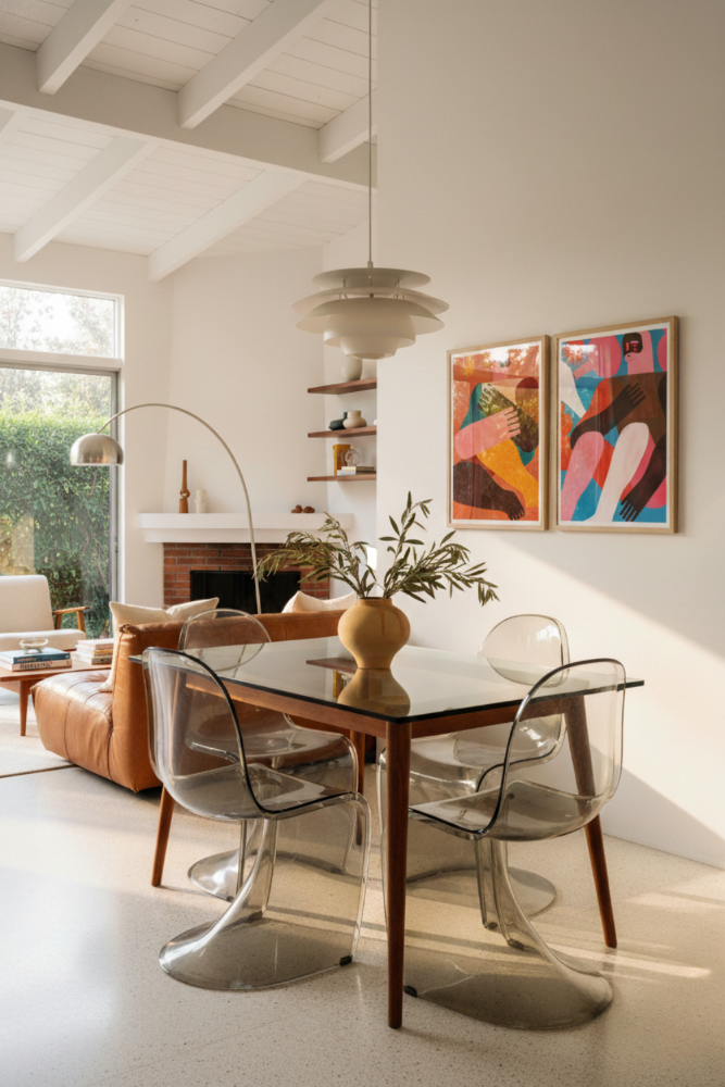 Cuadro "Geometric Shapes and Human Figures"