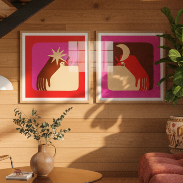 Cuadro "Human Forms with a Vivid Color Palette"