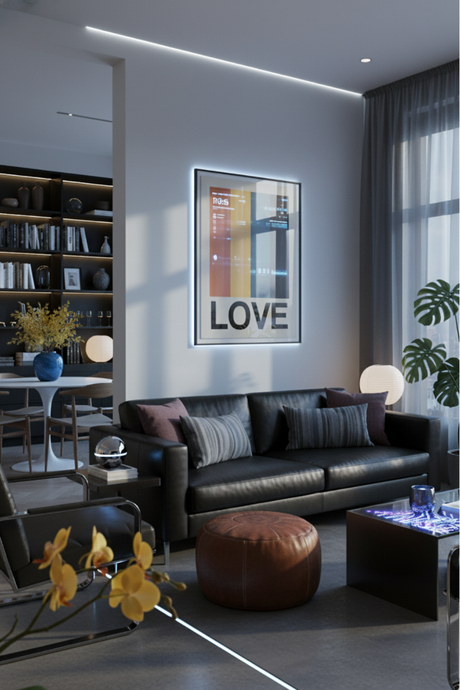 Cuadro "Retro Stripe LOVE Sundaze"