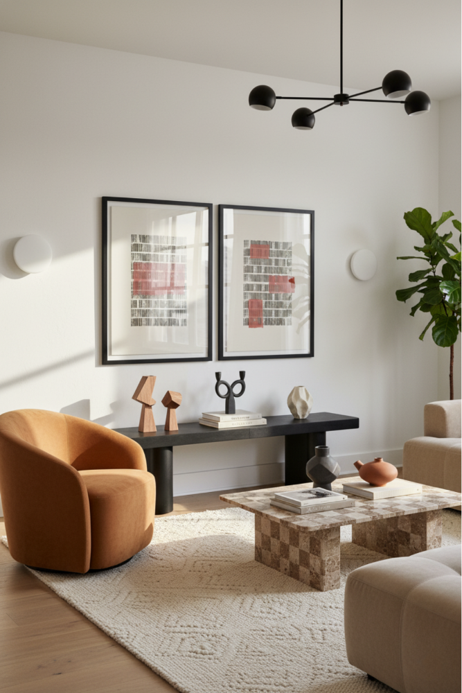 Set de cuadros "Structured Contrast"