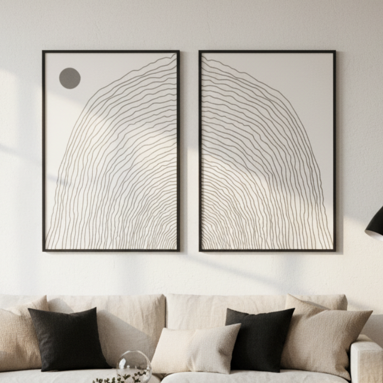 Set de cuadros "Boho Lines Series"