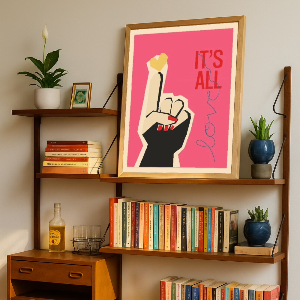 Cuadro "All Love Hand Pink"