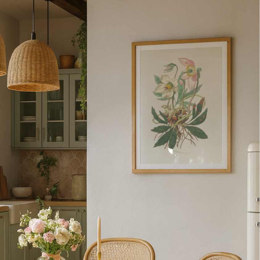 Cuadro "Christmas Rose (helleborus Niger) Medical Botany"