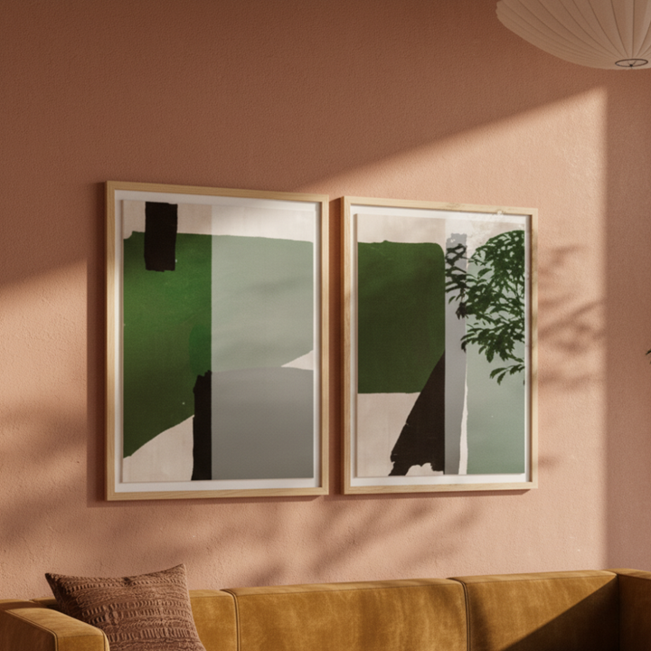 Cuadro "Green Black Oil Abstract No 1"