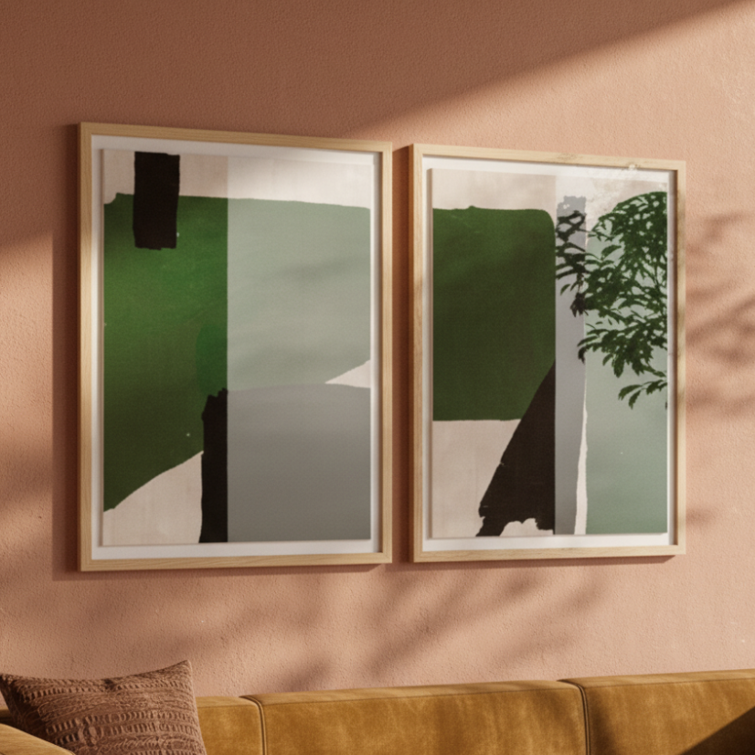 Set de cuadros "Abstract Terrain"