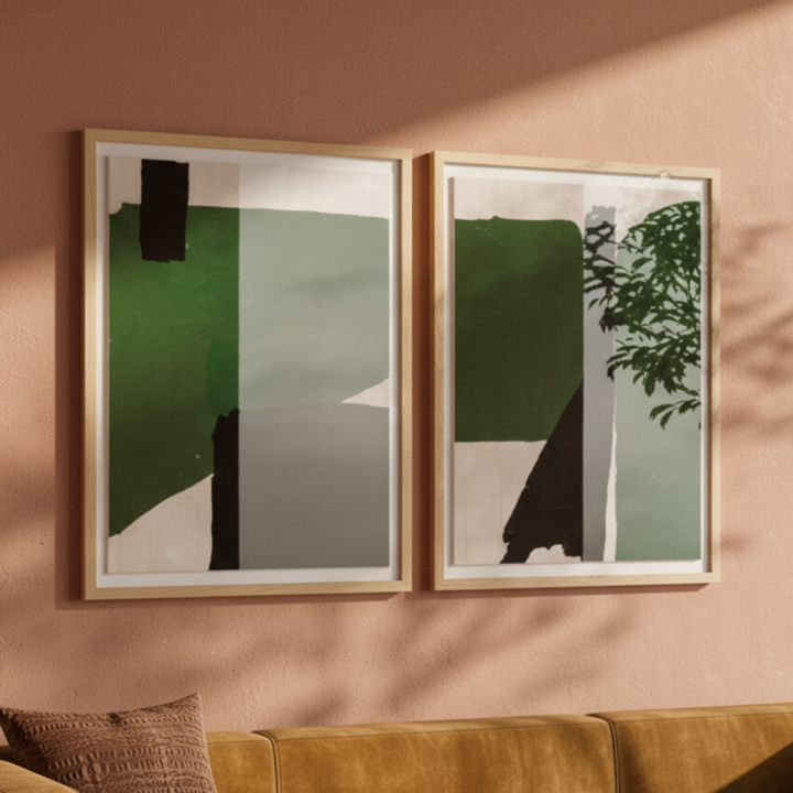 Set de cuadros "Abstract Terrain"