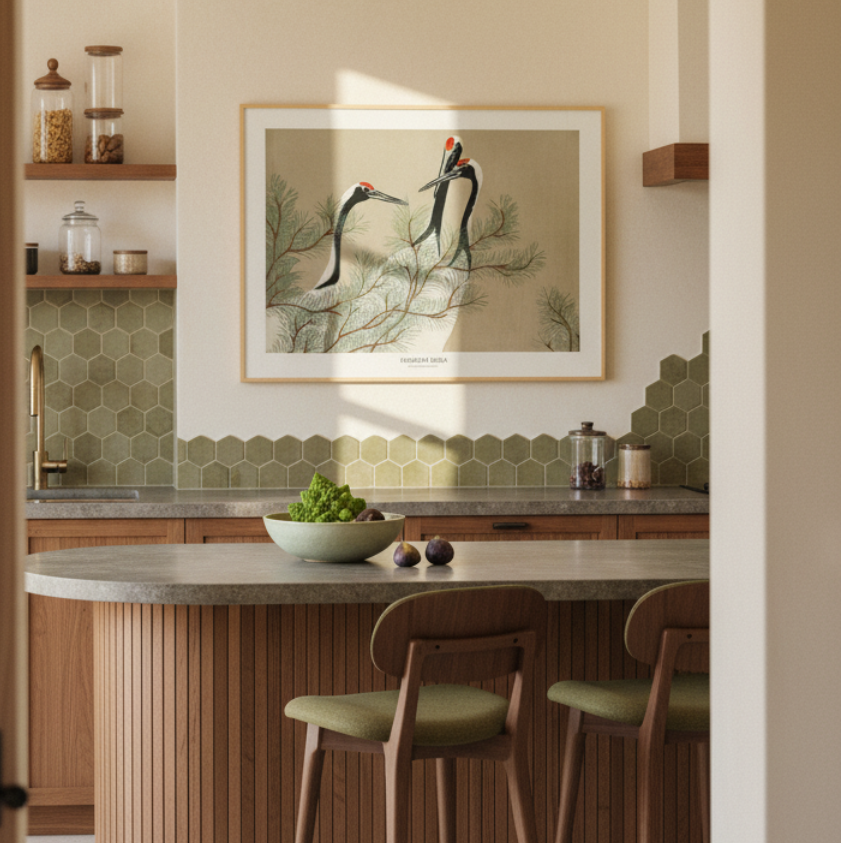 Cuadro "Cranes From Momoyogusa"